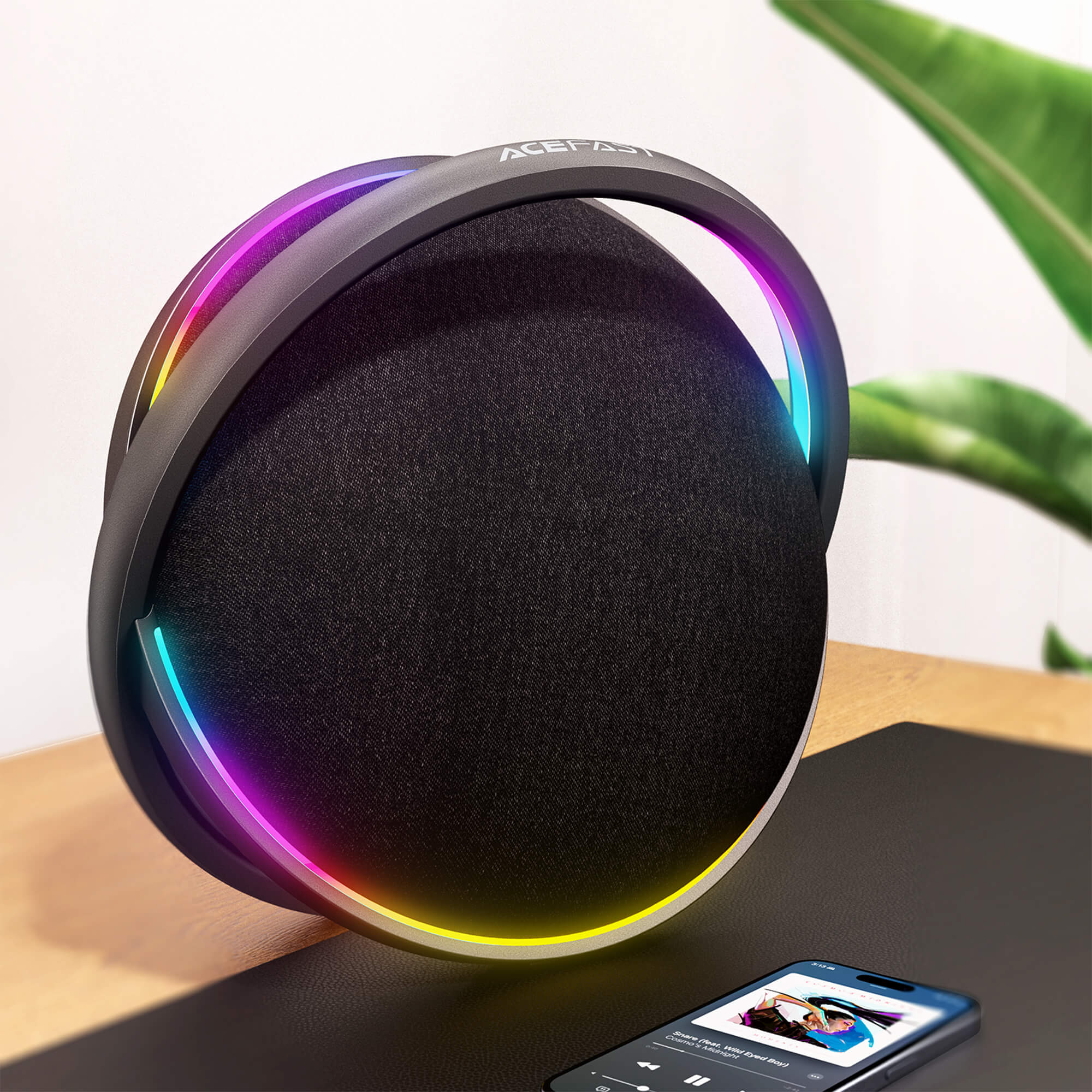 Acefast 100W Portable Speaker with 4000mAh Power Bank and Dynamic Lights K5 Pro