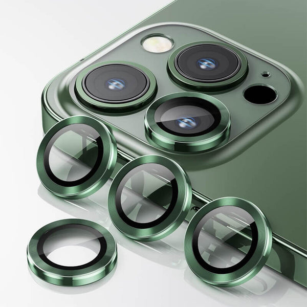 iPhone 13 Pro 9H Multicolor Tempered Glass Individual Camera Lens Cover Protector Alpine Green