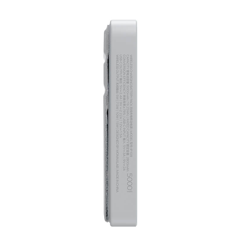 Momax Strong Magsafe Wireless Power Bank with Stand 5000mAh 20W Grey