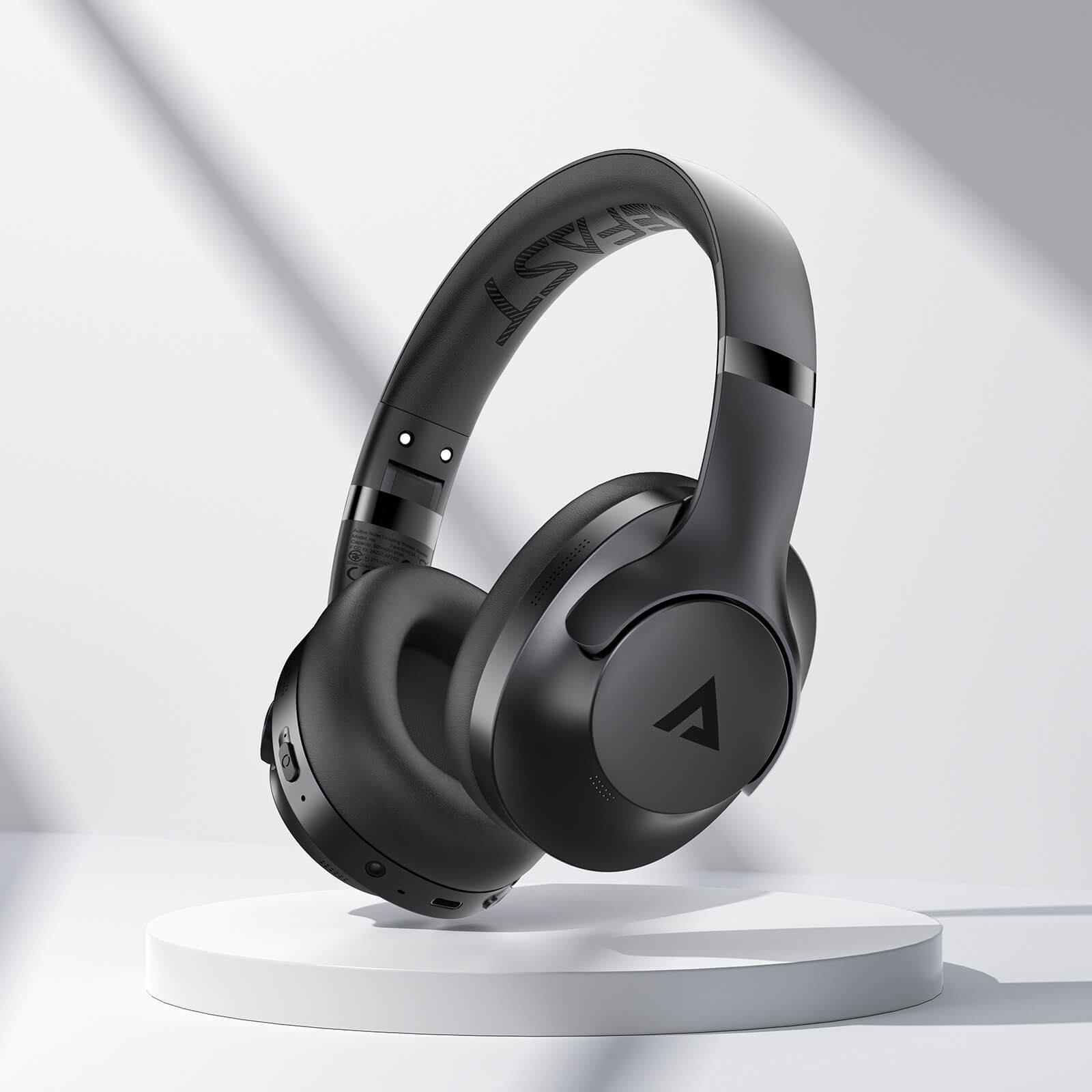 Acefast Portable ANC Noise Reduction Wireless Bluetooth Headphones H4 Black