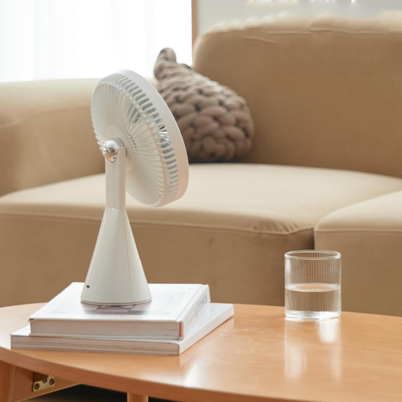 Mobie Portable Desk Compact & Stylish Fan with Wide-Angle Auto Swing White