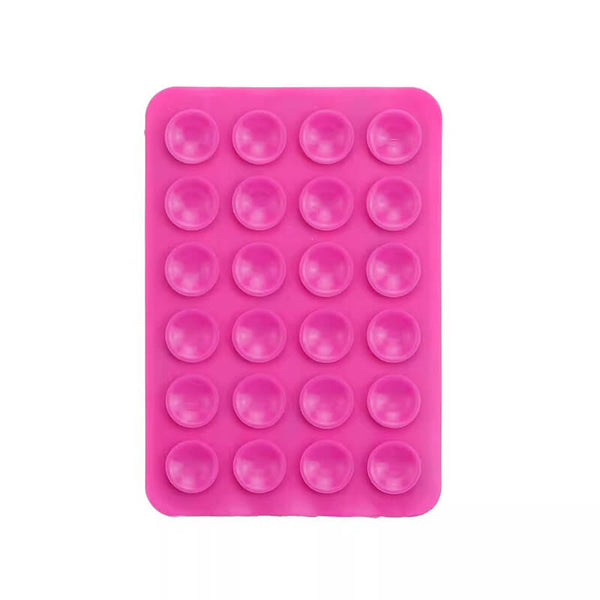 Mobie Silicone Silicone Phone Suction Mount Grip for iPhone & Cellphone Cases Hot Pink