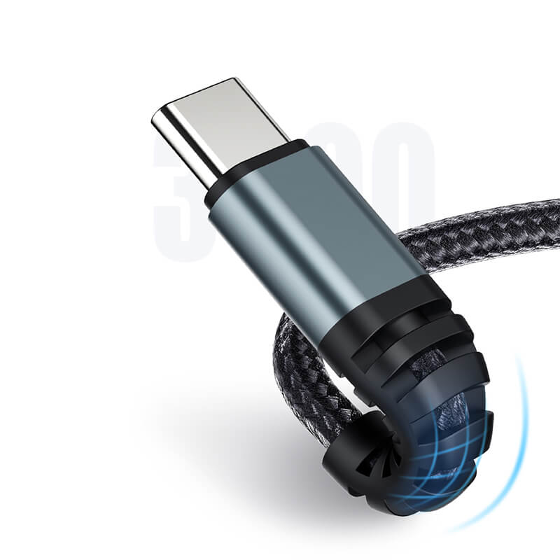 Rock Type-C to Lightning Spring Design Braided Charging Cable 150cm PD 20W