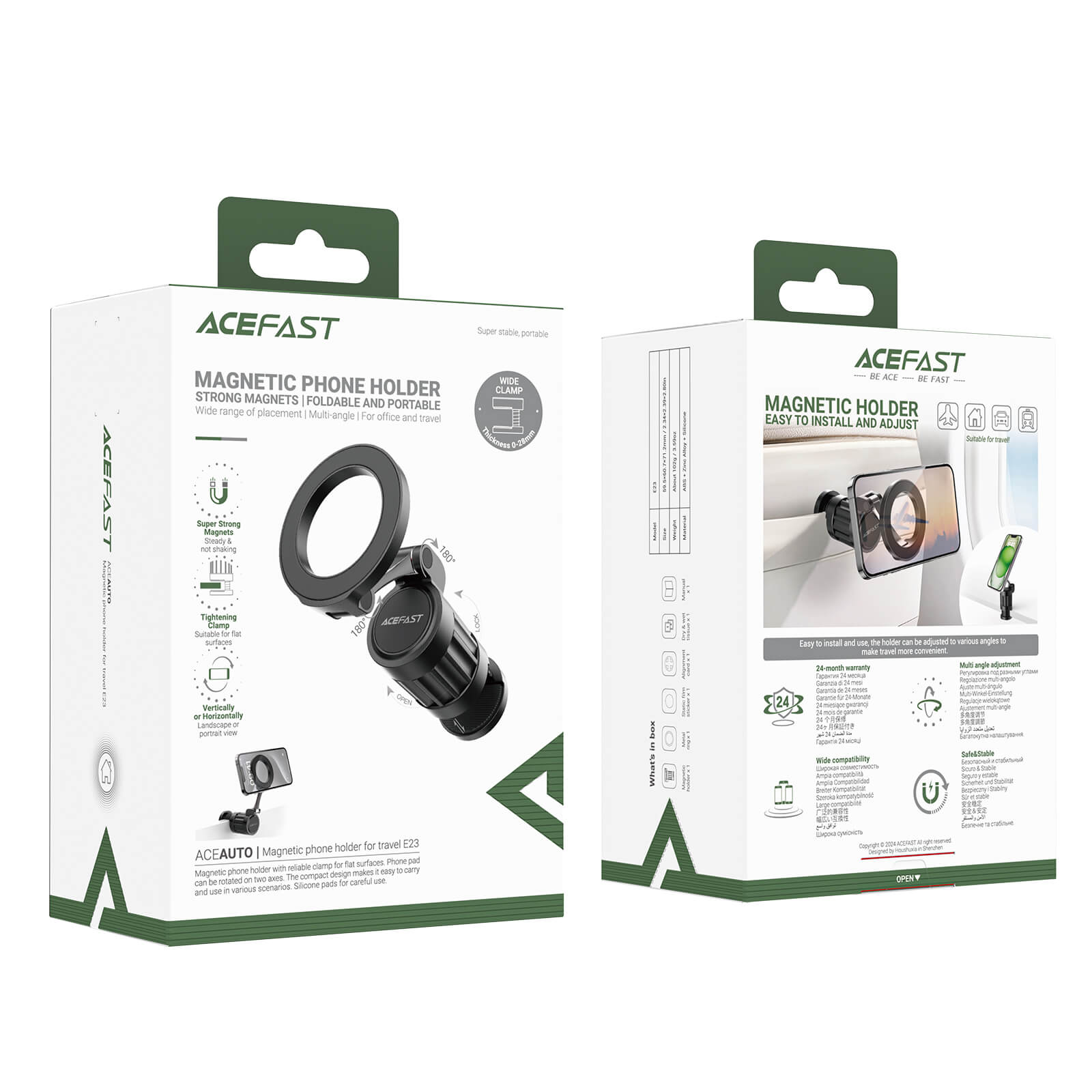 Acefast Adjustable Desktops Clamp Strong Magnetic Car Phone Mount Holder E23