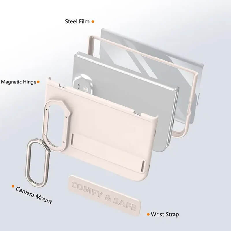 Gripsafe Lens stand Case with Outer Screen Protector Compatible with iPhone Duo