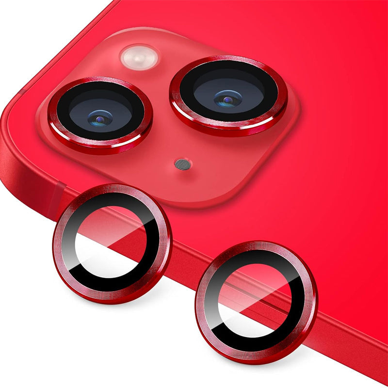 iPhone 12 Pro 9H Multicolor Tempered Glass Individual Camera Lens Cover Protector Red