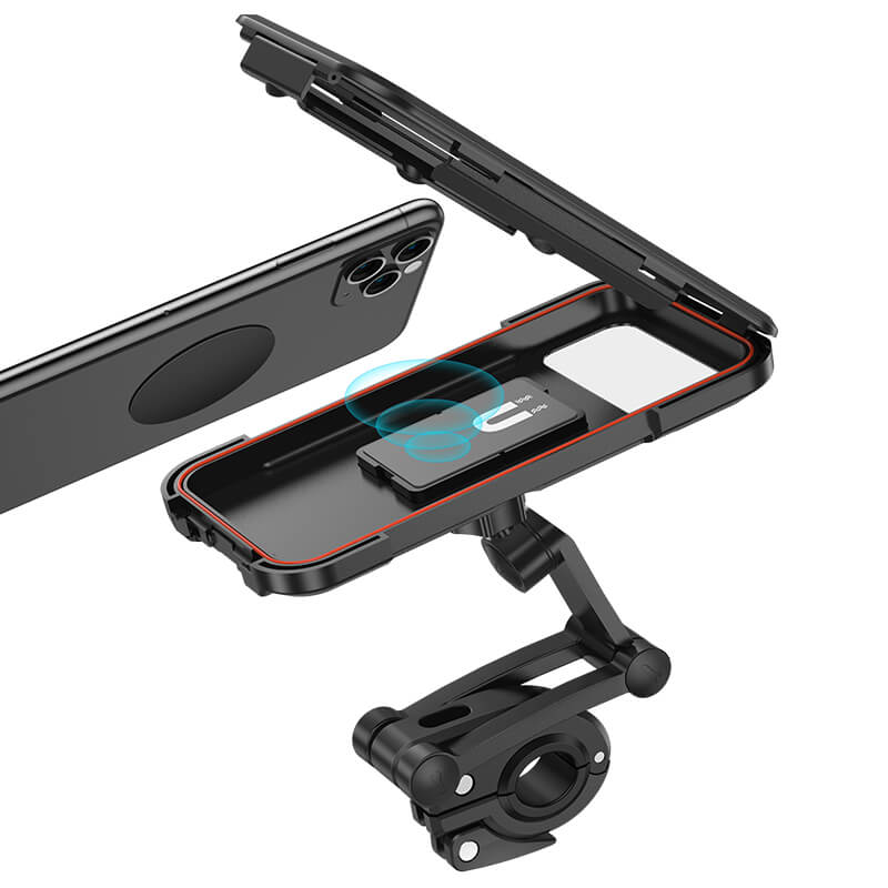 hoco. Bicycle & Motorcycle Fully Enclosed Waterproof Mobile Phone Holder CA101 Black