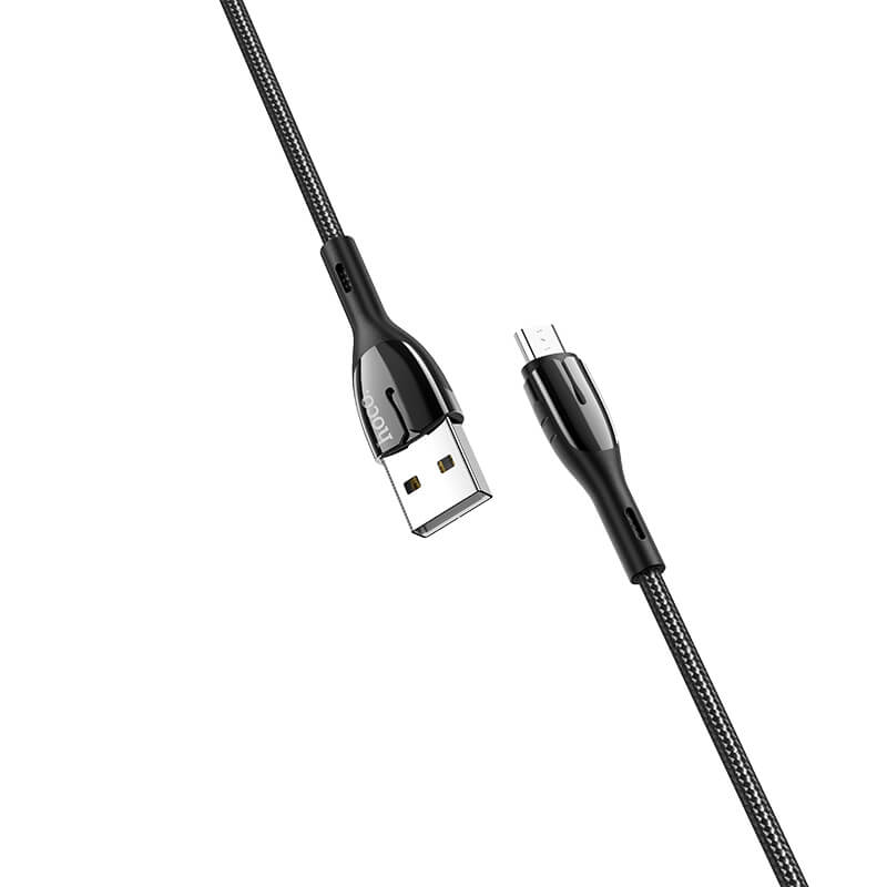 hoco. Type C to Micro Smart Indicator Charging Data Cable 1.2M U89 Black