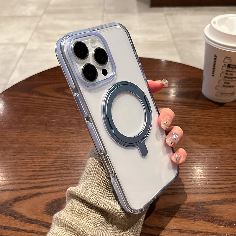 iPhone 16 Pro Ice Armor O2L Series Magsafe Clear Case with Ring Stand