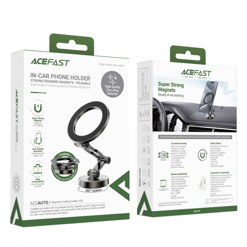 New Arrival Mobie Zinc Alloy Magnetic Foldable Car Mount D20