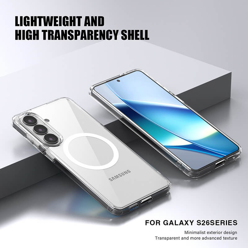 Galaxy S26 Plus 2026 Aurora Series Crystal Magsafe Phone Case Clear