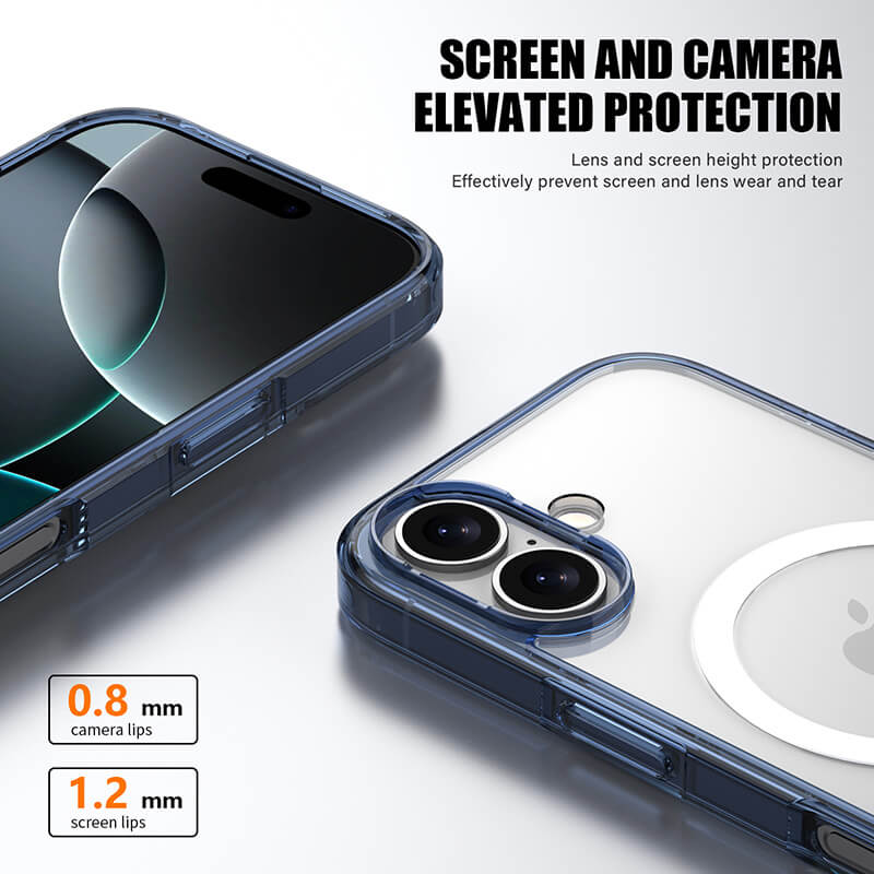 iPhone 17 Aurora Magsafe Series Crystal Transparent Phone Case