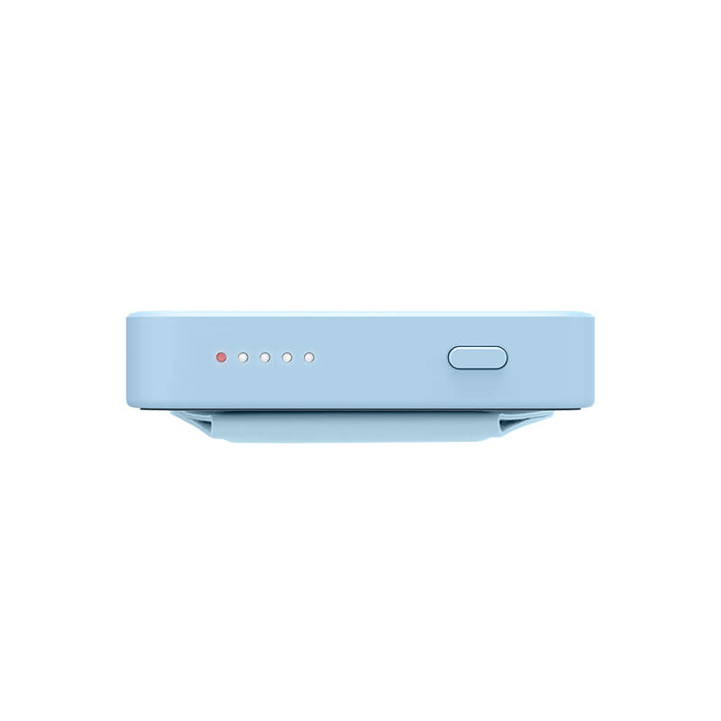 Momax Strong Magsafe Wireless Power Bank with Stand 5000mAh 20W Blue