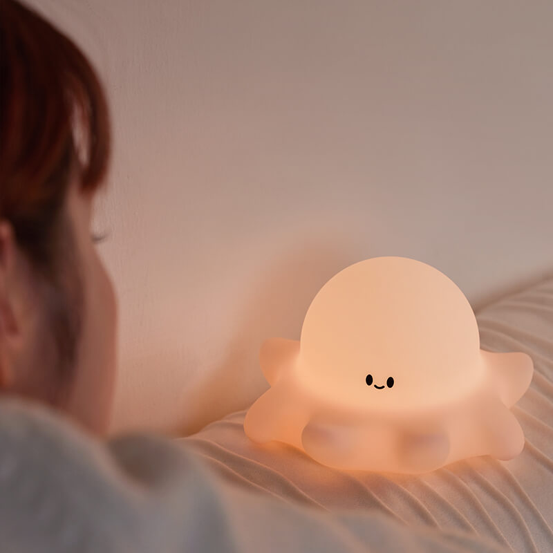Mobie Octopus Baby Silicone Soft Touch Pat Light Night Lamp