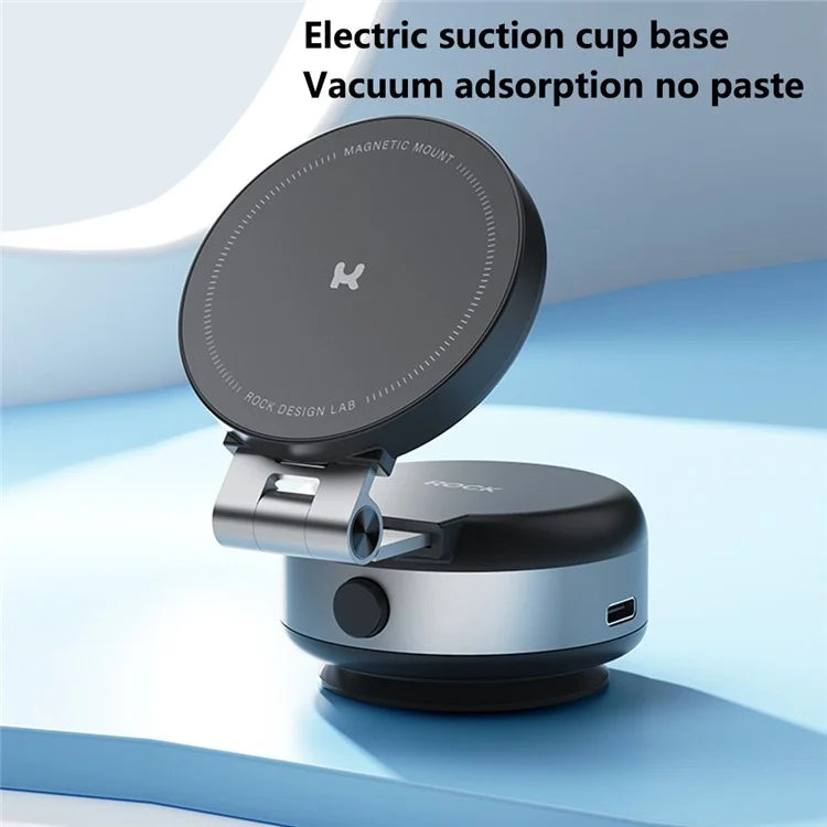 ROCK Electric Suction Cup Magnetic Phone Holder Portable Phone Stand Q16 Black