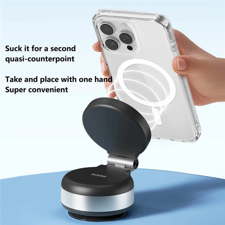 ROCK Electric Suction Cup Magnetic Phone Holder Portable Phone Stand Q16 Black