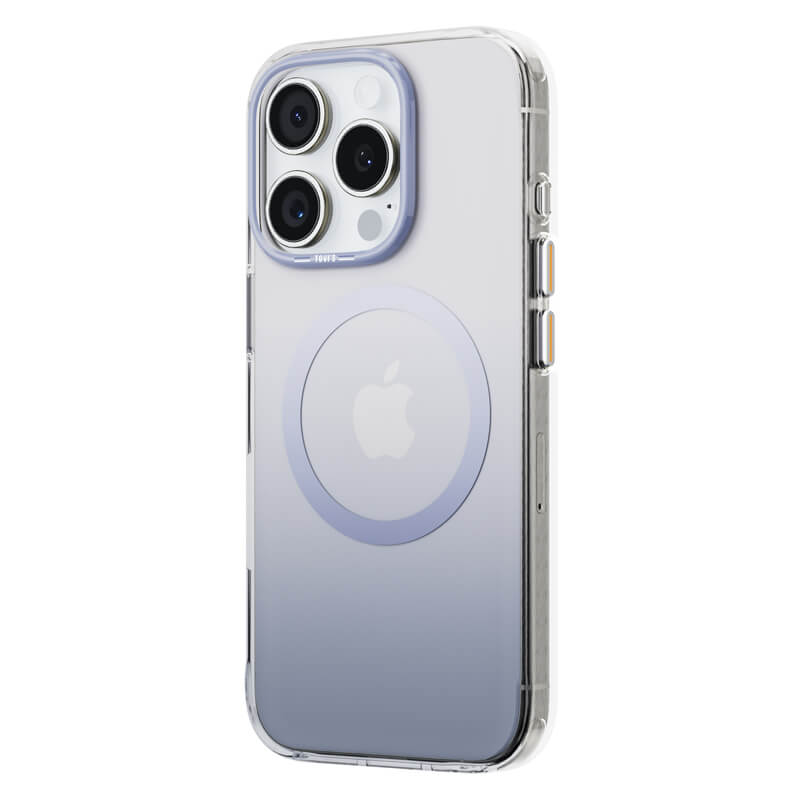 iPhone 16 Grace Series Semi Transparent Magsafe Gradient Phone Case Misty Grey