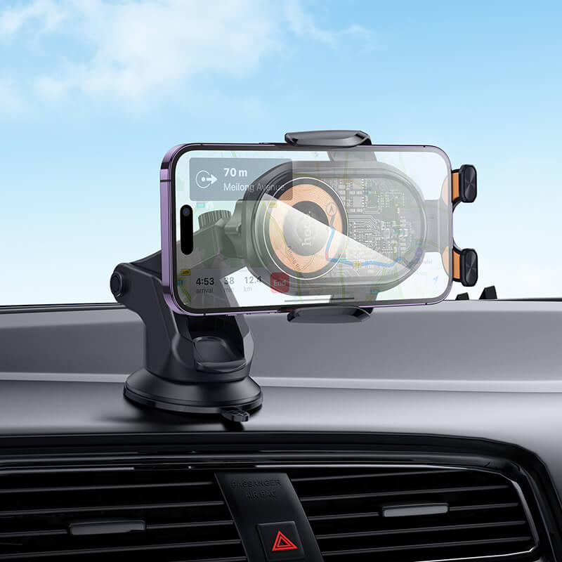 Hoco 15W Wireless Charging Car Phone Holder for Windshield Dashboard HW34