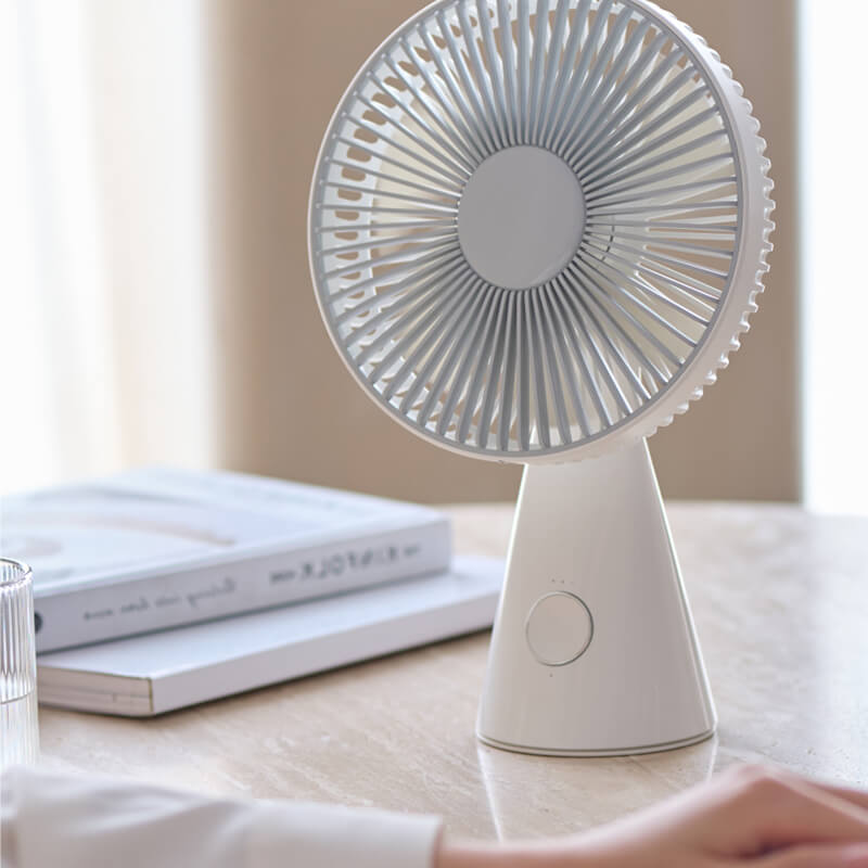 Mobie Portable Desk Compact & Stylish Fan with Wide-Angle Auto Swing White