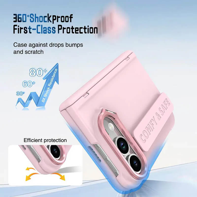 Gripsafe Lens stand Case with Outer Screen Protector Compatible with iPhone Duo