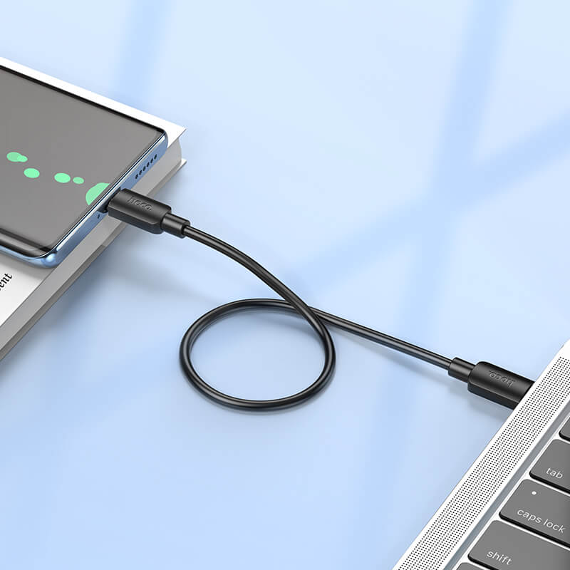 hoco PVC Universal Type-C to Type-C 60W Fast Charging Data Cable 25cm X96