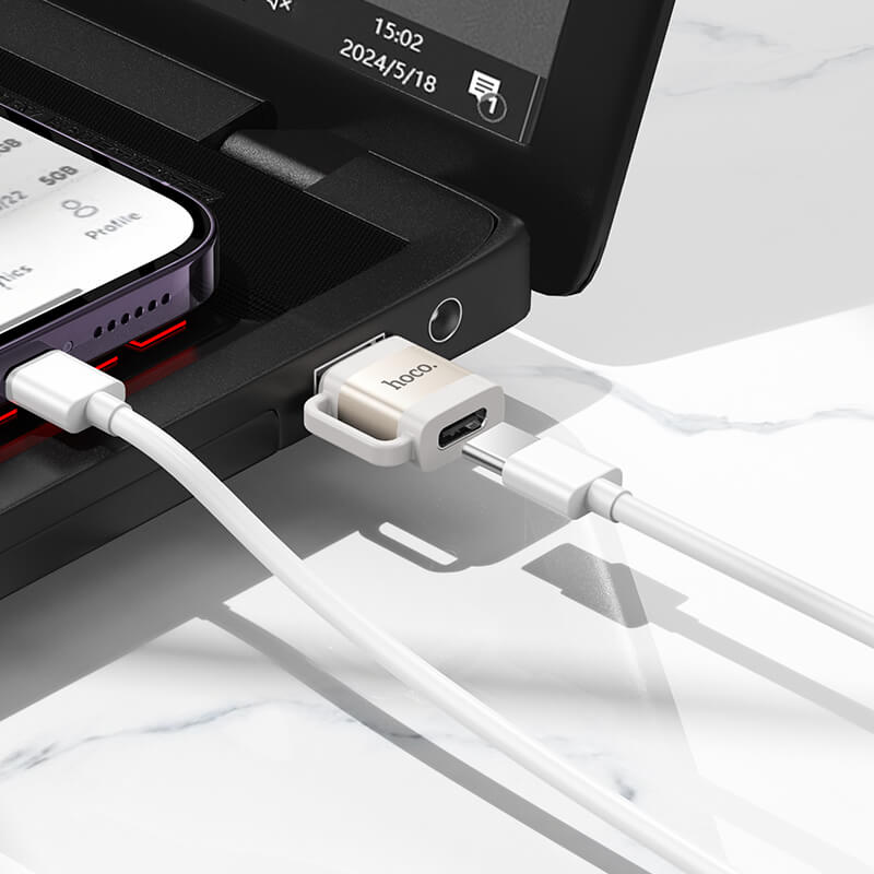 hoco USB-A to USB Type-C Universal Compatibility Data & Charging Adapter UA31D