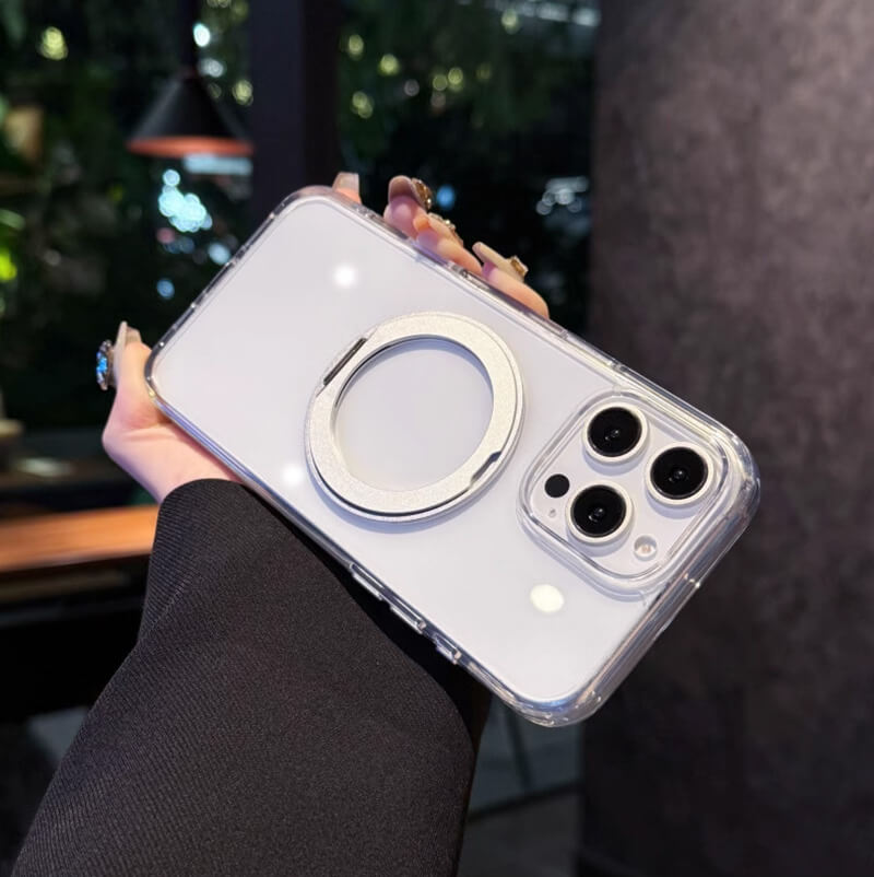 iPhone 16 360° Rotating Magnetic Ring Stand Case