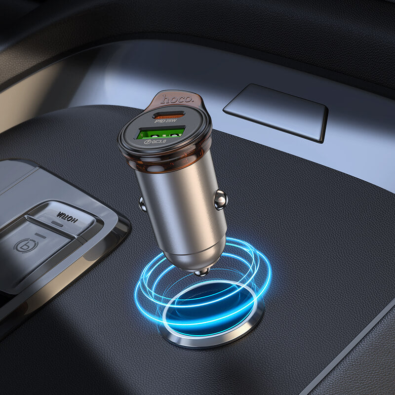 hoco 43W Dual-Port PD Smart Fast Charging Car Charger for Multi-Device NZ16A