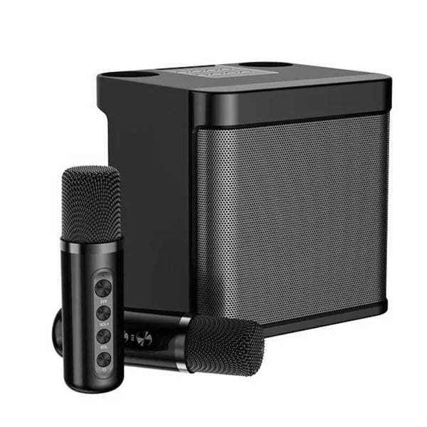 Mobie Portable Karaoke Bluetooth Speaker With 2 Wireless Microphone Black