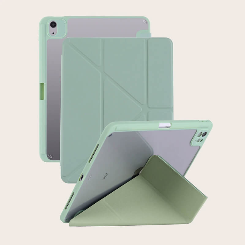 Silicone Flip Case with Built-in Pen Slot Compatible with iPad Air 4/Air 5