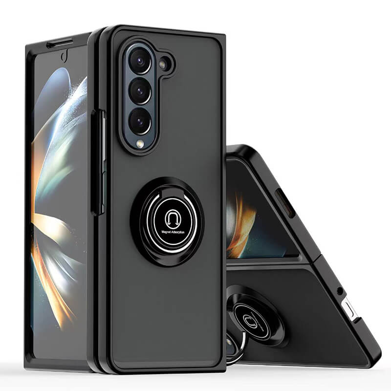 Samsung Galaxy Z Fold 7 2025 360° Rotating Ring Stand TPU PC Case