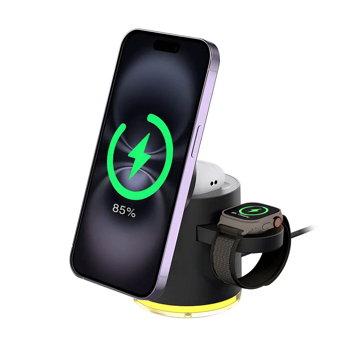 Mobie 4 in 1 Wireless Charging Station Compatible with Samsung Apple Watch C16