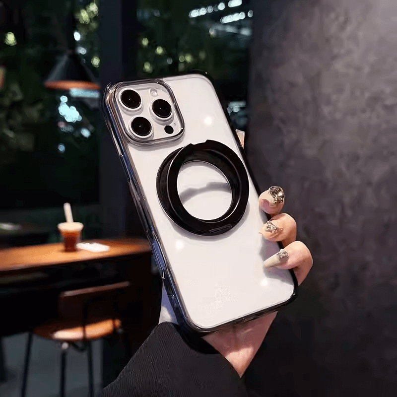 iPhone 16 360° Rotating Magnetic Ring Stand Case