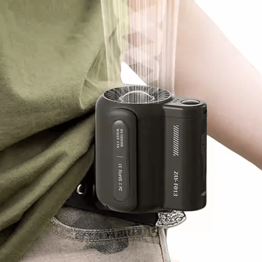 Mobie Outdoor Waist Clip Fan with Turbo Powerful Wind 10-Hour Battery F013