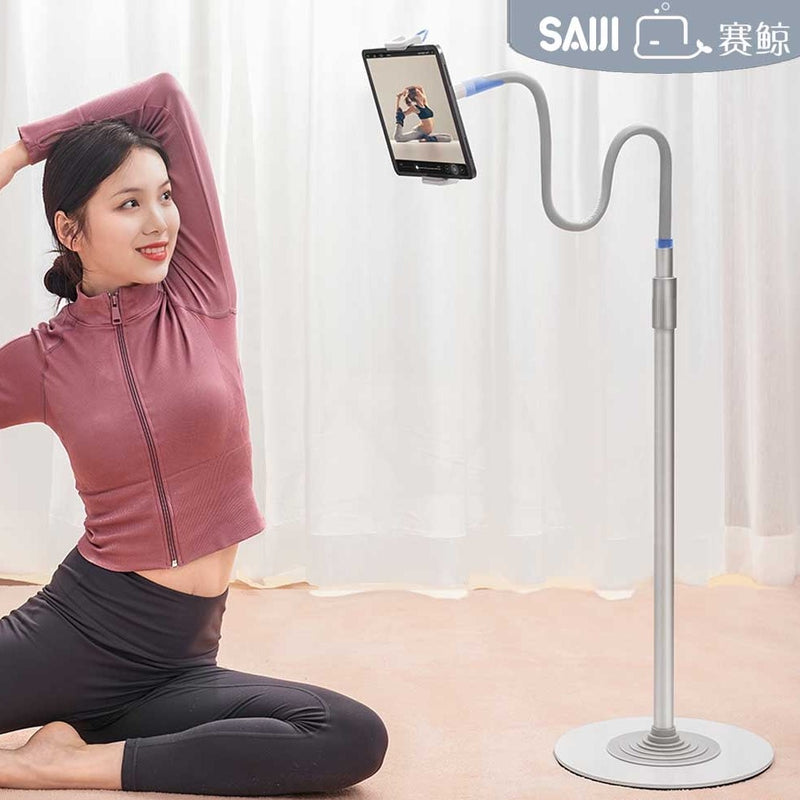 SAIJI Phone & Tablet iPad Floor Stand Holder 360 Degree Rotation