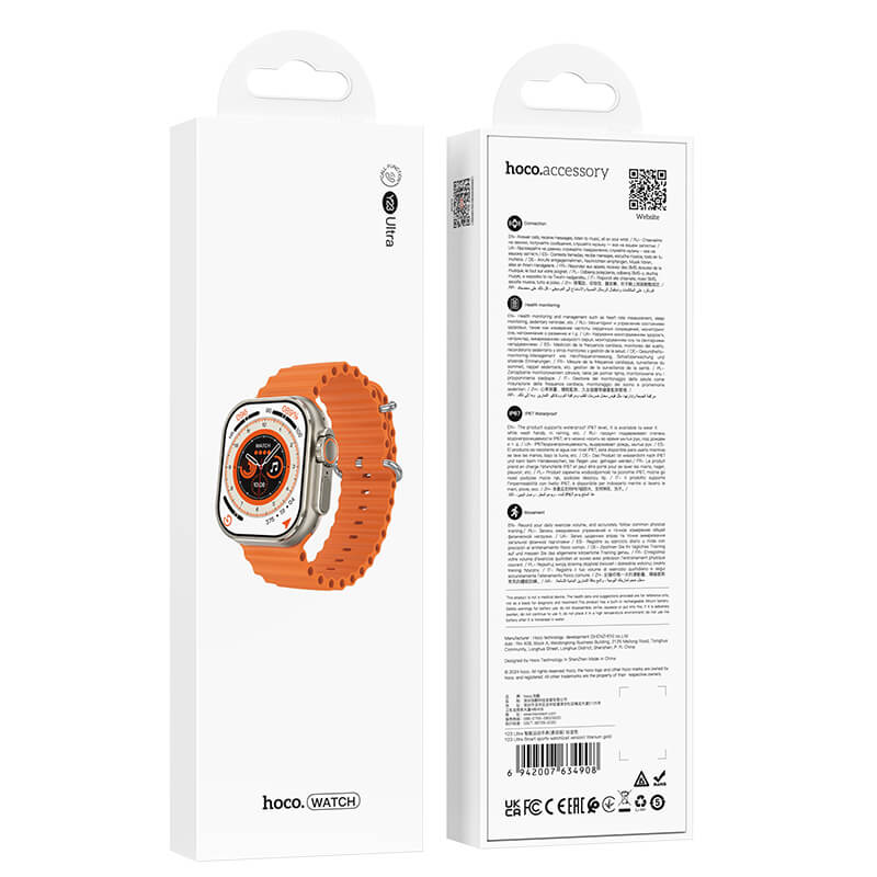 hoco Smart Watch for iOS/Android Bluetooth Calls 7-Day Battery Y23 Ultra