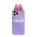 Suitable for iPhone Q Uncle Cute Bunny Silicone Phone Case