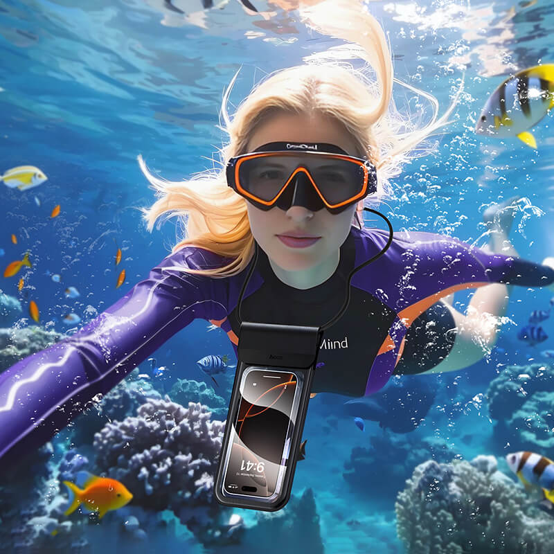 Hoco IP68 Waterproof PU Leather Phone Bag HX53