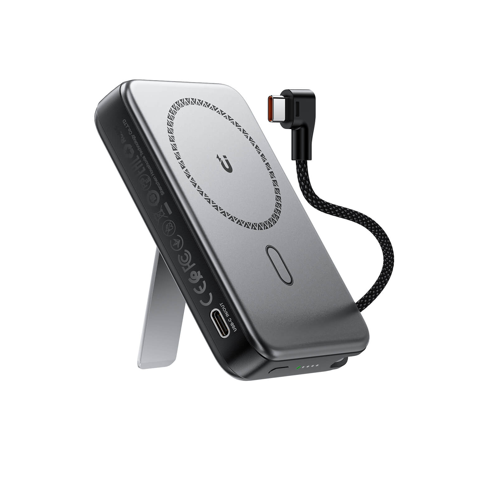 Acefast 10000mAh MagSafe Wireless Power Bank Built in Type-C Cable and Stand M24