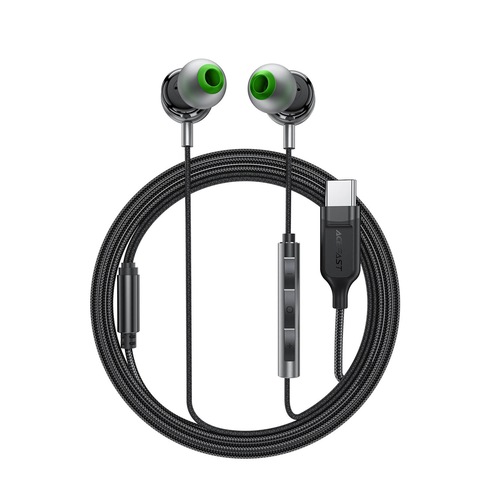 Acefast USB-C Lightweight Noise-Canceling Microphone Wired Earphones L5