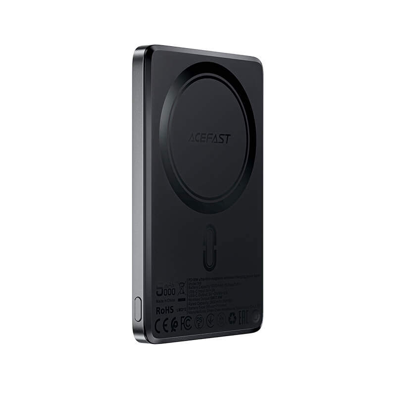 Acefast Ultra Thin PD 18W Magsafe Wireless Power Bank 5000mAh Black