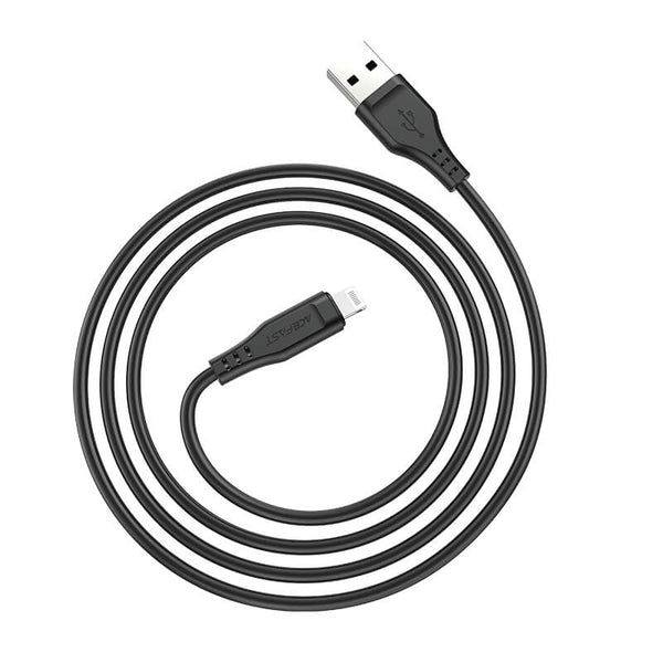 Acefast USB to Lightning Fast Charging Cable 2.4A 1.2m Black