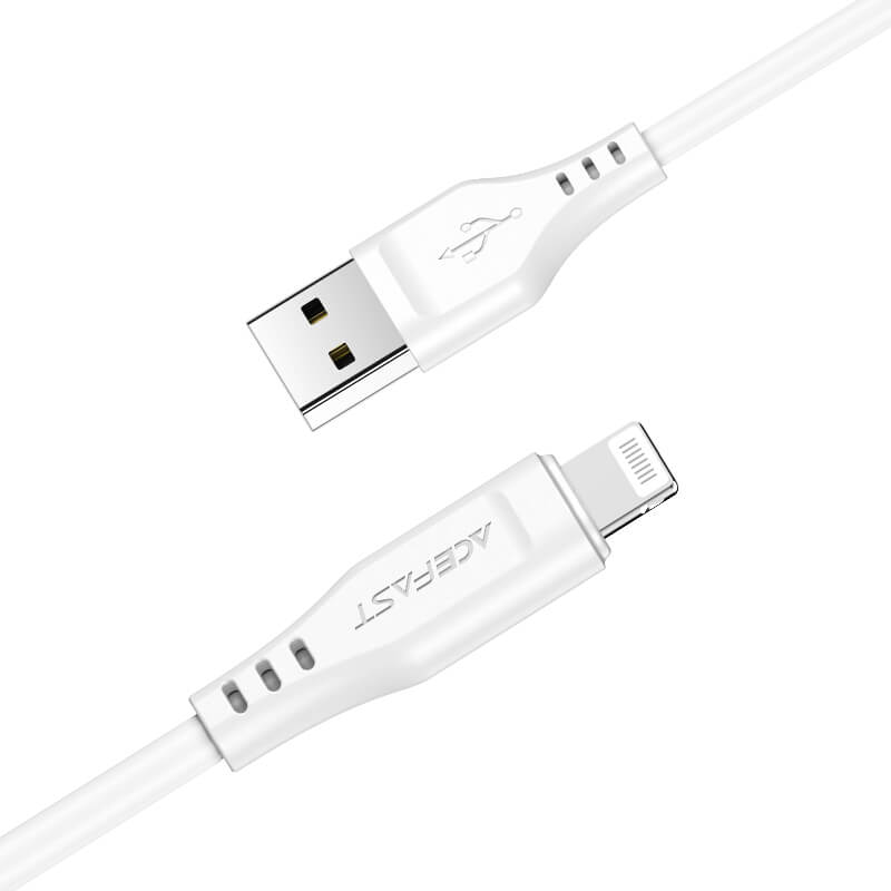 Acefast USB to Lightning Fast Charging Cable 2.4A 1.2m White