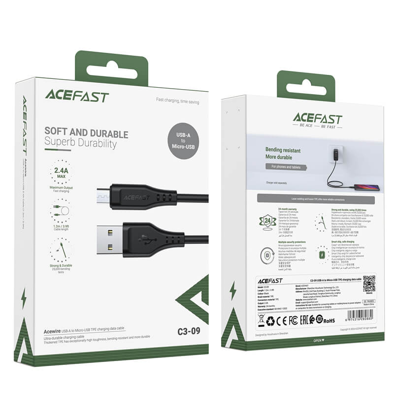 Mobie USB-A to Type-C Charging Data Cable 1.2M C3-09