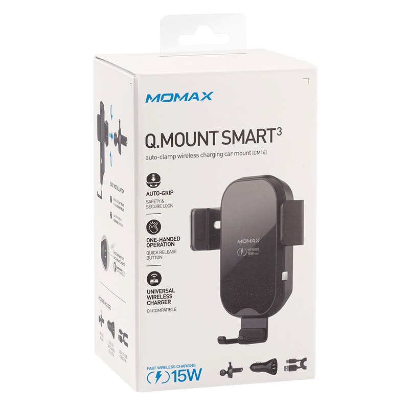 Momax Wireless Fast Charging Car Air Mount 15W with Car Charger CM19