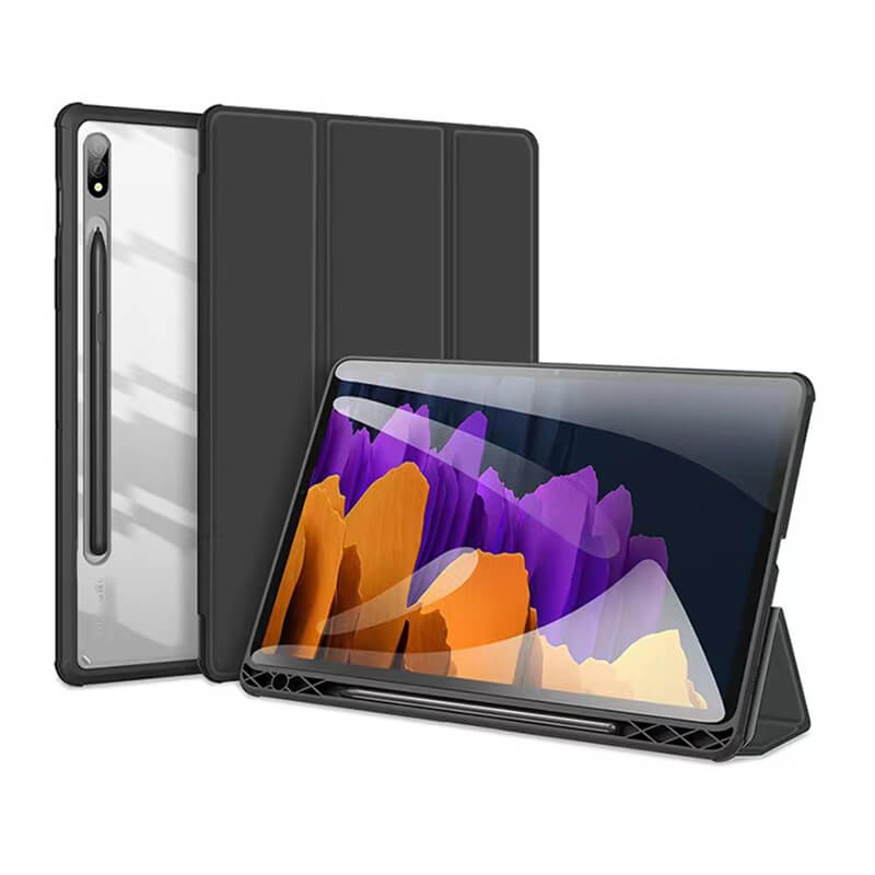 iPad 10.2" 2019 2020 2021 Elysian Series Luxury PU Leather Tablet Case Stand with Pen Slot Black