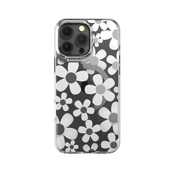iPhone 16 Pro Fleur 3D Patterned Series Shockproof MagSafe Phone Case White