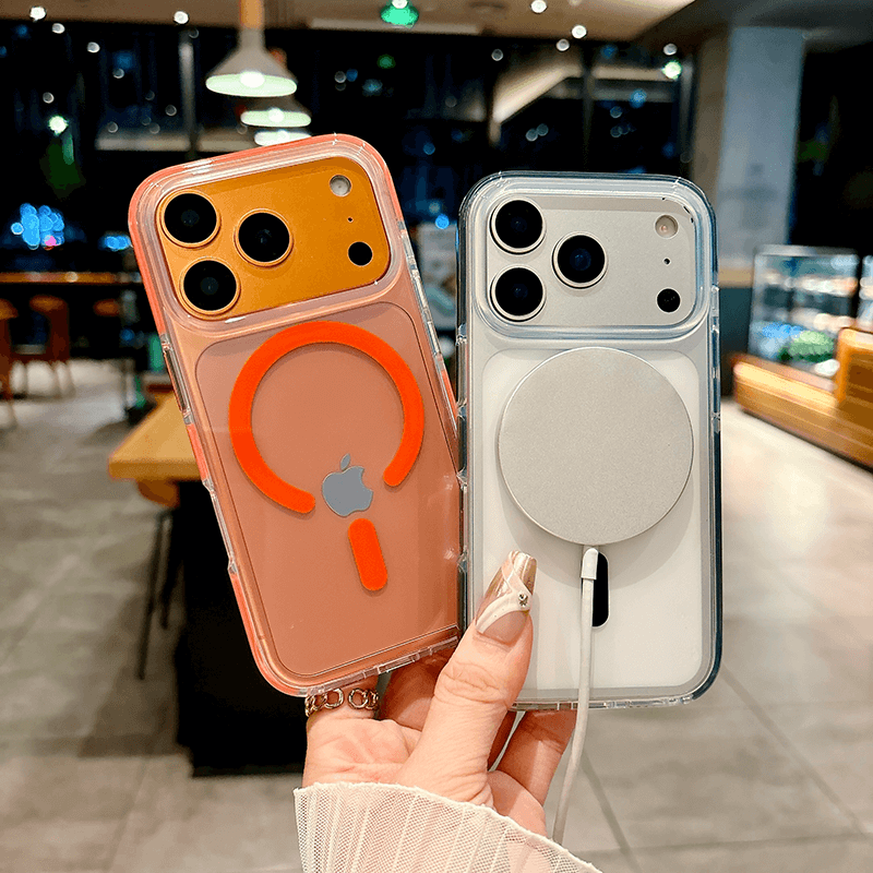 iPhone 17 Pro IMD Transparent Airbag Shockproof MagSafe Phone Case