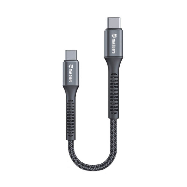 Maxguard Type-C to Type-C PD 65W Braided Fast Charging Cable 25cm Black