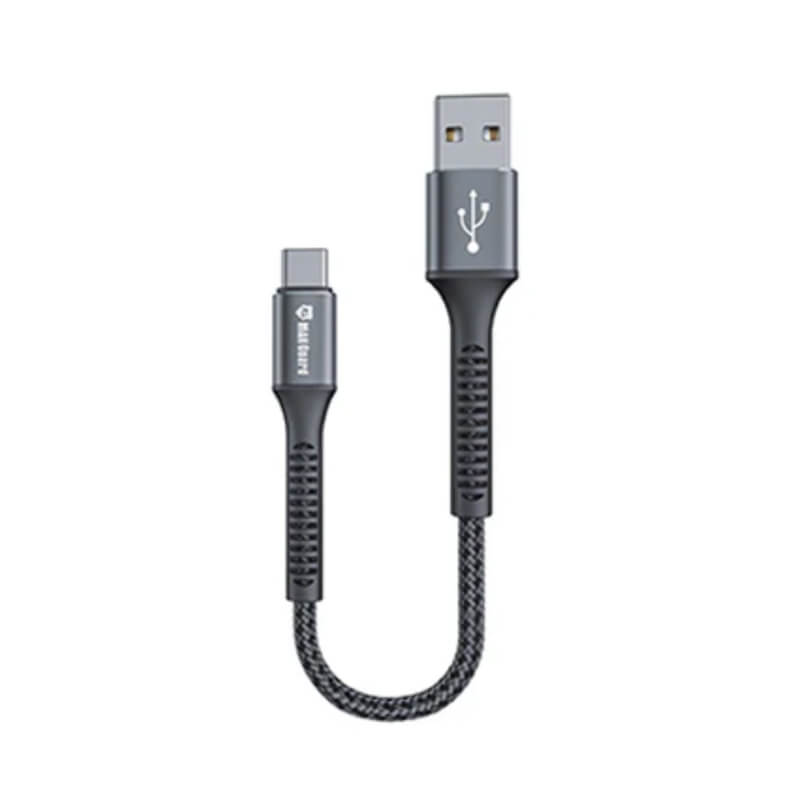Maxguard USB-A to Type-C Braided Charging Cable 25cm 3A Black